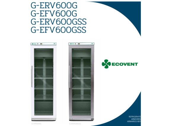 Frigorifero inox Forcar porta a vetri ventilato G-ERV600GSS 0/+8° litri 509